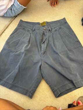 Men's Flat Front Casual Shorts in Slate Blue